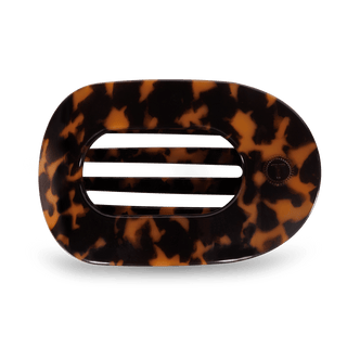 Teleties tortoise large round flat hair clip