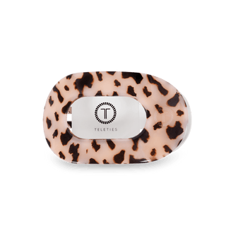 Teleties blonde tortoise medium round flat hair clip, view 2