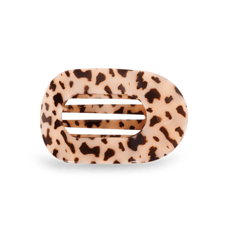 Teleties blonde tortoise medium round flat hair clip