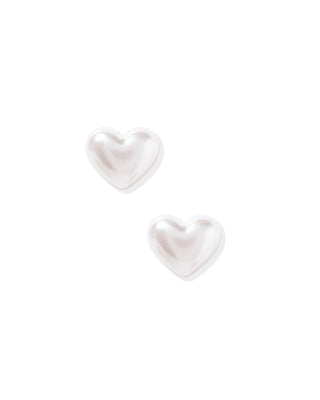 Heart-shaped earrings on a white background