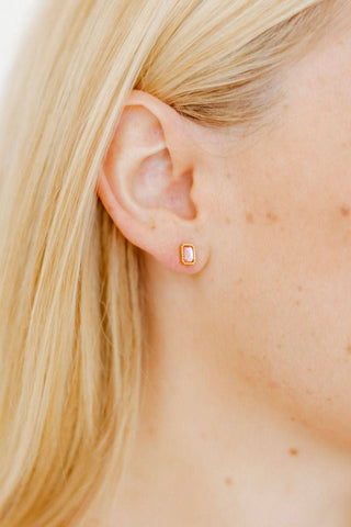 Screwback Stud Earrings - Madison Pink - Blue Blossom Boutique