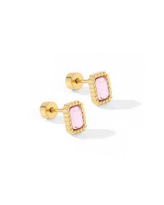 Screwback Stud Earrings - Madison Pink - Blue Blossom Boutique