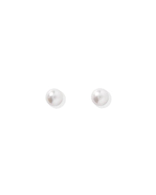 Pair of pearl earrings on a white background