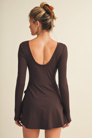 Sienna long sleeve wrap dress, view 32