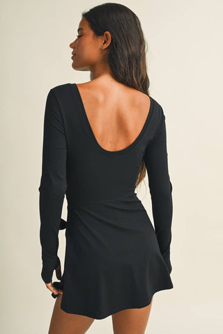 Sienna long sleeve wrap dress, view 44