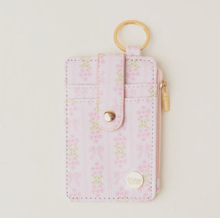 Sweet Essentials Keychain Wallet in pink floral print