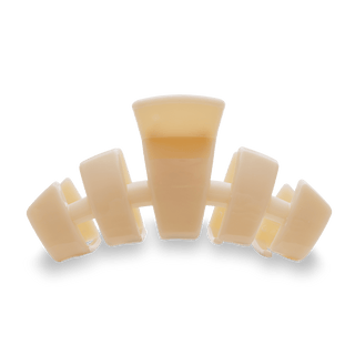 TELETIES Large Classic Hair Clip in Almond Beige neutral claw clip for thick and long hair
