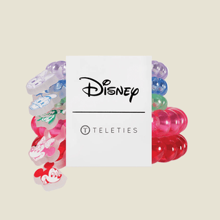 Disney TELETIES Mickey and Friends Mixed Pack with three small and two large strong-grip hair ties