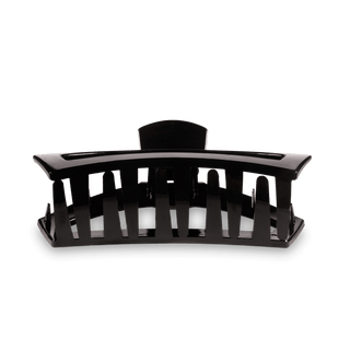 TELETIES Large Open Hair Clip in Jet Black for thick and long hair