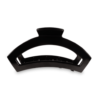 TELETIES Large Open Hair Clip in Jet Black for thick and long hair