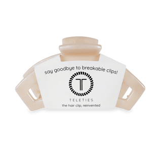 Hair clip with a label on a white background