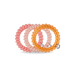 Teleties Spiral Hair Coils in Sunny Days Ahead pink and orange
