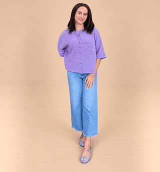 The Addison Button Front Sweater - Blue Blossom Boutique