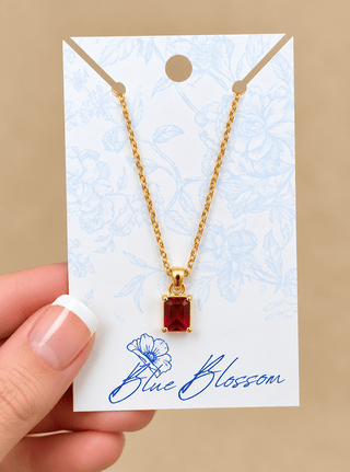 Donna Statement Necklace on a Blue Blossom jewelry card