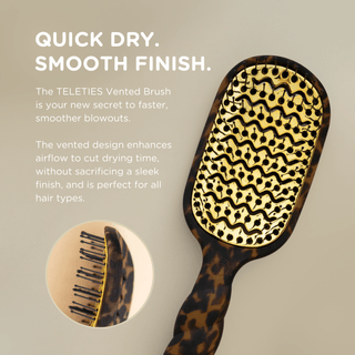 Teleties tortoise full size vented hair brush, view 4