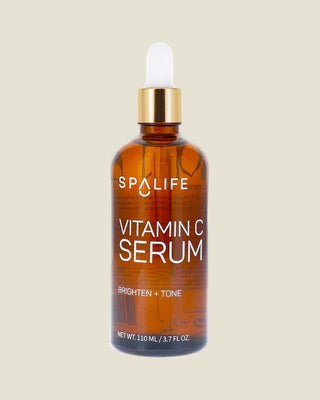 SpaLife Vitamin C Serum bottle with dropper on a white background